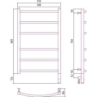 Полотенцесушитель СУНЕРЖА 12-5801-8050 белый
