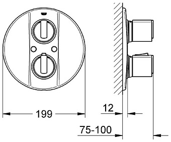 Смеситель для ванны GROHE Grohe Grohtherm 2000 NEW 19355000 хром