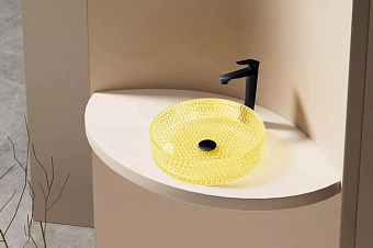 Раковина накладная Abber GLAS AK2301Y 39,5х39,5см