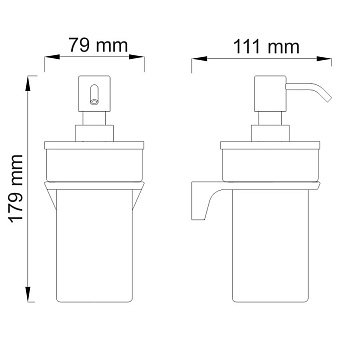 Дозатор WASSERKRAFT Wiese K-8900 K-8999 оружейная сталь