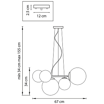 Светильник подвесной Lightstar Globo 815051 40Вт G9