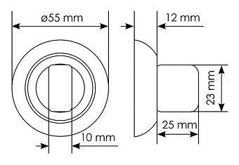 Фиксатор MORELLI SIMPLE MH-WC SC/CP хром