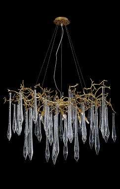 Люстра подвесная CRYSTAL LUX REINA REINA SP8 D1000 GOLD PEARL 480Вт 8 лампочек E14