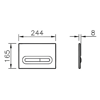 Панель смыва VITRA Loop T 740-0780 хром