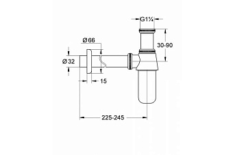 Сифон для раковины бутылочный GROHE 28920000