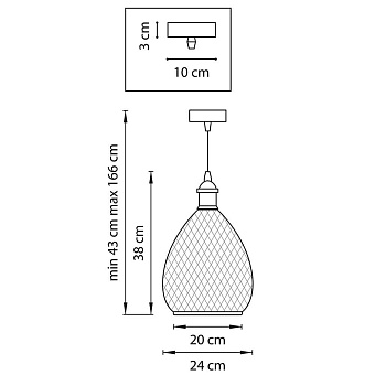 Светильник подвесной Lightstar Genni 798021 40Вт E27