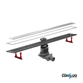 Щелевой душевой трап Pestan Confluo Premium Line 650 69,6х13,6см горизонтальный сток