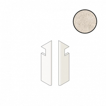 Вставка Atlas Concord Италия Boost Stone A7NM White Battiscopa Sag Sx 7,2х30см 0,259кв.м.