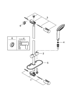 Душевой гарнитур GROHE Euphoria 110 Champagne 27227001 хром