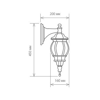 Светильник ландшафтный Elektrostandard Farola a034317 GL 1001D 60Вт IP33 E27 чёрное золото