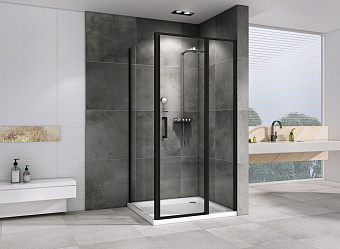 Угловое ограждение Abber Sonnenstrand AG04120BS-S90B 195х90см стекло прозрачное