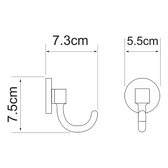 Крючок WASSERKRAFT Rhein K-6200 K-6223 хром