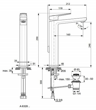 Смеситель для раковины IDEAL STANDARD TONIC II A6328AA хром