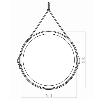 Зеркало Azario Капитан LED-00002476 61х61см с подсветкой