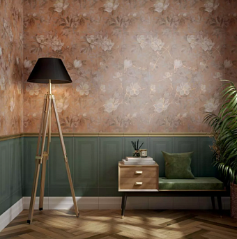 Настенная плитка KERAMA MARAZZI Магнолия 11225R панель зелёный матовый обрезной 30х60см 1,08кв.м. матовая