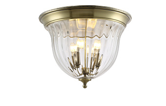 Светильник потолочный CRYSTAL LUX JUGO JUGO PL4 BRONZE/TRANSPARENTE 160Вт E14