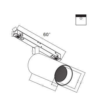 Магнитный трековый светильник Maytoni Focus LED TR032-2-20W4K-W-B 20Вт LED чёрный