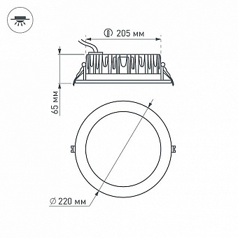 Светильник точечный встраиваемый Arlight LTD-Frost 021070 30Вт LED