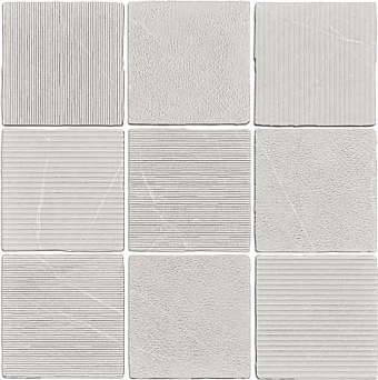 Матовый керамогранит WOW Gea 120290 Carved Grey 12,1х12,1см 0,542кв.м.