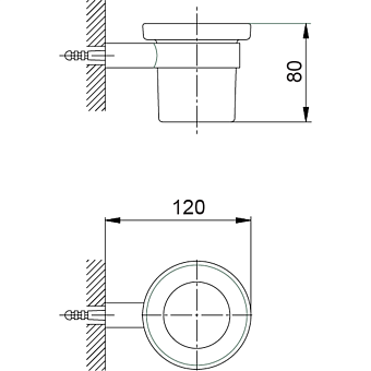 Стакан в ванную Cisal System SY09050021 хром