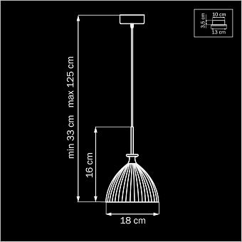 Светильник подвесной Lightstar Simple Light 810 810020 40Вт E14