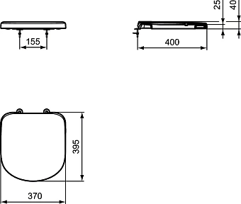 Сиденье для унитаза IDEAL STANDARD T679801 без микролифта