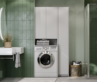 Пенал напольный Акватон Лондри 1A260503LH010 53х65,2х196см белый