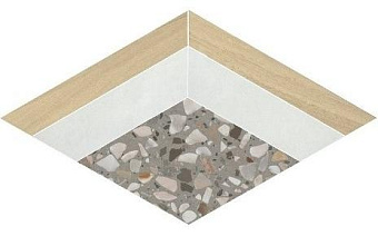 Декор KERAMA MARAZZI Бричиола ID138 бежевый/белый/серый 17х30см 0,612кв.м.