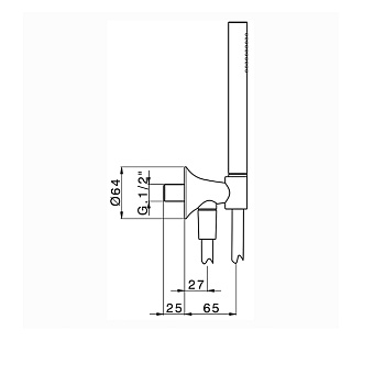 Душевой комплект Cisal Vita VI00303340 чёрный (матовый)