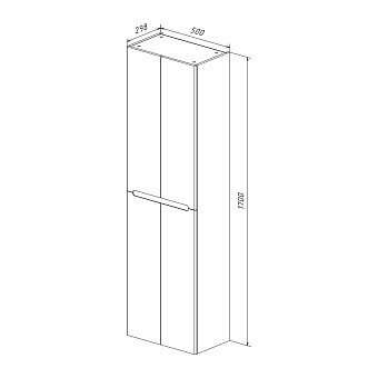 Пенал напольный LEMARK Buno LM04B50P 30х50х170см белый