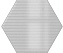 Настенная плитка WOW Subway Lab 101190 Mini Hexa Canale Ice White Gloss. 15х17,3см 0,578кв.м. глянцевая
