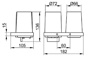 Набор аксессуаров для ванной Keuco Edition 400 11153139000 хром 2 предметов