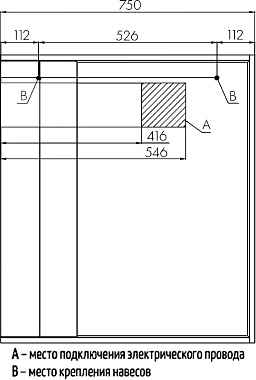 Шкаф зеркальный Акватон Бостон 1A240302BN010 15х75х85,2см с подсветкой