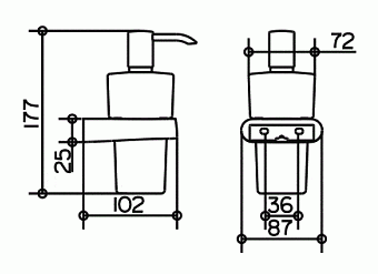 Дозатор Keuco Elegance New 11654019000 белый/хром