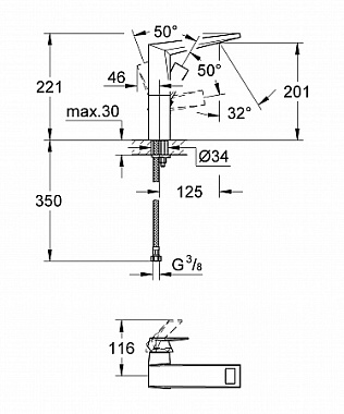 Смеситель для раковины GROHE Allure Brilliant 23112000 хром