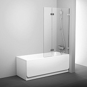 Стеклянная шторка на ванну RAVAK BVS2 7UPA0A00Z1 150х100см