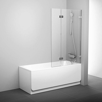 Стеклянная шторка на ванну RAVAK BVS2 7UPA0A00Z1 150х100см