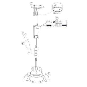 Светильник точечный встраиваемый Maytoni Yin DL031-2-L12B 10,2Вт LED