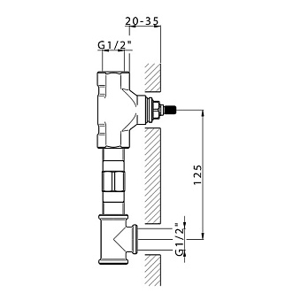 Внутренняя часть смесителя Cisal Slim ZА03351004