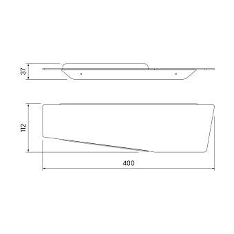 Полка в ванную асимметричная IDDIS Slide SLISC00i44 1-ярусная 40х11,2см хром
