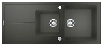 Мойка кухонная GROHE K400 31643AT0 116х50см Серый гранит