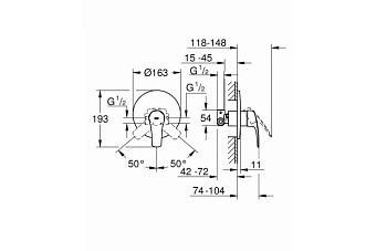 Смеситель для душа GROHE Eurosmart 33556003 хром