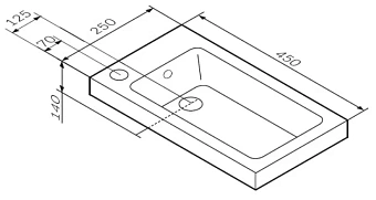 Раковина мебельная AM-PM X-Joy M85AWCC0452WG 45х25см