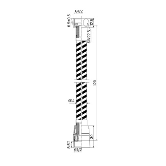 Душевой шланг IDDIS OPH12SLi19 120см Серебряный