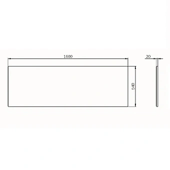 Экран для ванны AM-PM Gem W90A-150-070W-P 150см
