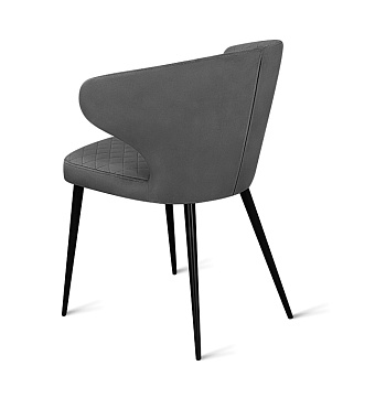 Кухонный стул AERO 54х55х81см велюр/сталь Dark Grey