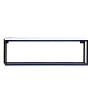 Полка в ванную прямоугольная Bertocci Officina 02 114 4511 0800 1-ярусная 10х36см чёрный (матовый)