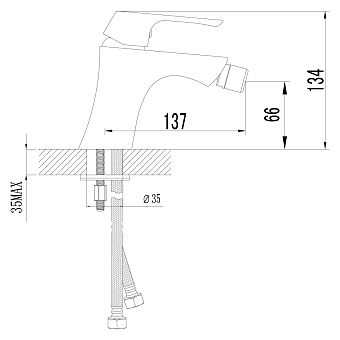 Смеситель для биде LEMARK Unit LM4508C хром