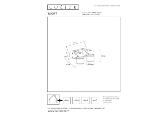 Светильник потолочный Lucide NIORT 14825/02/30 6Вт GU10