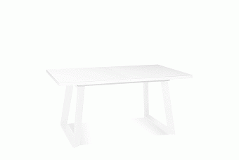 Кухонный стол раскладной AERO 90х160х75см закаленное стекло/сталь White Glass